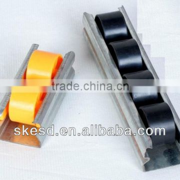 Roller track for conveyor material handling equipment