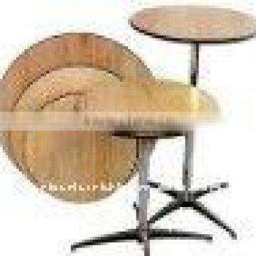 Wooden and alumium frame bar table