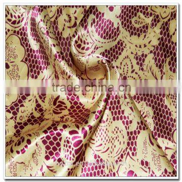 100% Polyester Printed Silk Satin Designer Fabric photo-2