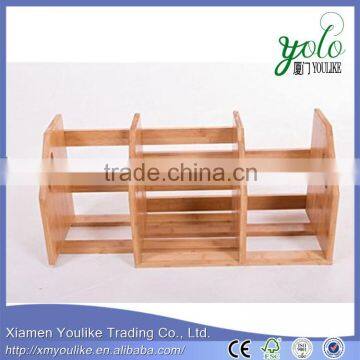 Expandable Bamboo Desktop File Folder Rack Book Holder