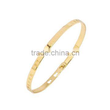 Memories Bangles With Customize Design Word 'NEVER LET GO OF YOUR DREAM' With 4mm/7mm Width photo-3