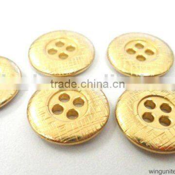 Fashion gold 4 holes Sewing Buttons for garment