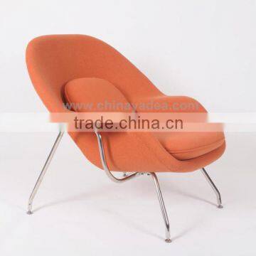 Furniture Factory Wholesale Fiberglass Lounge Womb Leisure Chair With Cushion Cashmere Womb Chair photo-2