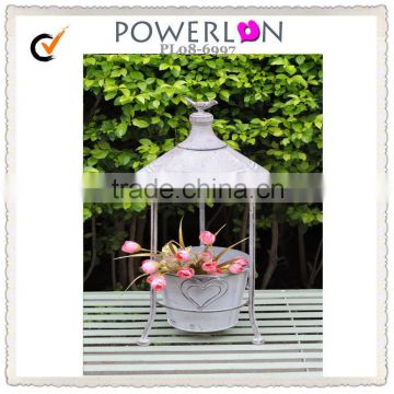 Latest design mini decoration metal round garden flower pot