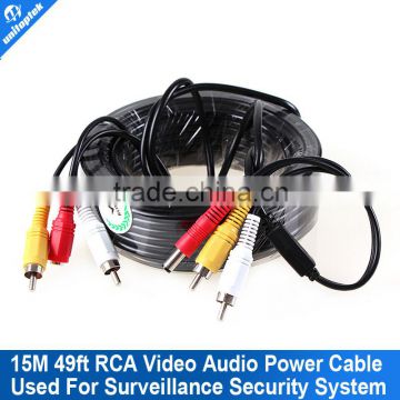 RCA Cable Video Audio AV 15m 49ft CCTV Camera Calbe