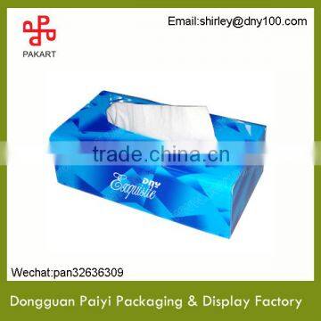 wholesale colorful plastic hotel tissue box with fantastic silkscreen
