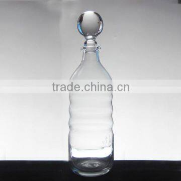 Good quality hand blown glass bottle with lid for wine                        
                                                                                Supplier's Choice