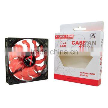 Alseye CA701w Manufacture CL-120-R 120*120*25mm Red Led Computer Case Cooling Fan photo-6