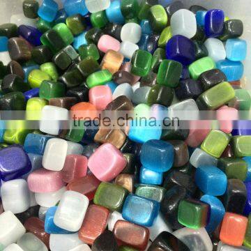 Natural Lighting Opal Stone Price Crystal Cats Eye Stone Small Cubes