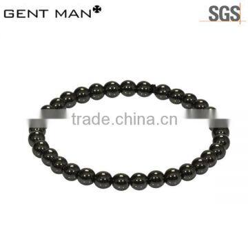 Black Carnelian Agate Beads Bracelet for Men