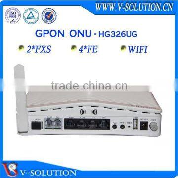 Route/PPPOE 4GE+2POTS+WiFi ftth ont gepon Optical Network Gepon Onu Made IN China