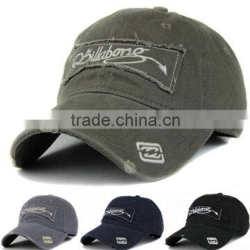 worn-out plain distressed baseball cap