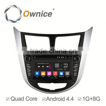 quad core Android 4.4 & Android 5.1 Ownice C180 navi system for Hyundai Verna Accent Solaris 2012 support OBD dvr