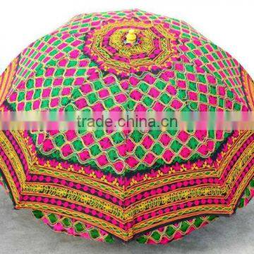 Indian Colorful Hand embroidered Garden Sun Umbrella Parasol