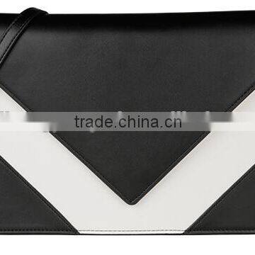 2016 HOT Design Fashion Lady Genuine Leather Envelope Clutch Bags With Color Matched Saffiano Leather Purse for Women photo-6