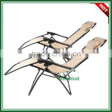 Beige Zero Gravity Chair Folding Heavy Duty Lounge Chairs Indoor