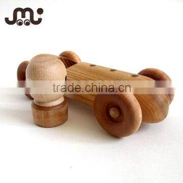 Maple & walnut handmade unfinished wooden car toy