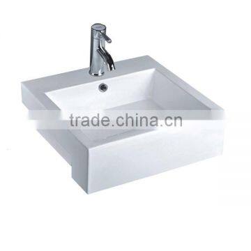 2015 above counter top ceramic square bathroom handWash art Basin