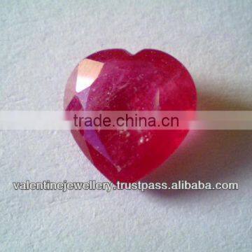 Beautiful Lab Created red heart shaped ruby stones for fashion jewelry, Princess cut ruby stone, gemstones wholesale heart shape