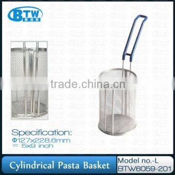 Cylindrical commercial pasta cooker basket (L-BTW6059-201)