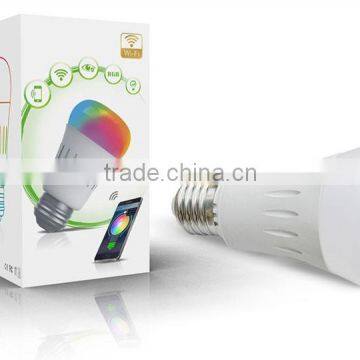 ce rohs smart led wifi bulb & rgbw lamp bulbs with smartphone control & wireless rgb 9 watt led bulb