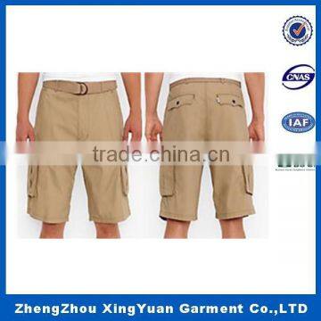Whalesale Dark Khaki 100% Cotton Bermuda Summer Capri Shorts Half Pants for Men photo-5
