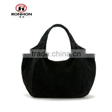 black fleece tote bag big polyester shopping bag