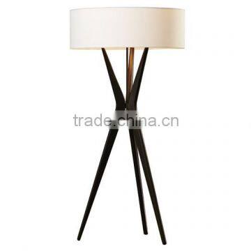 2017 hotel decorative black floor light 3 legs with linen shade good for inn decor high end tripod standing lamp