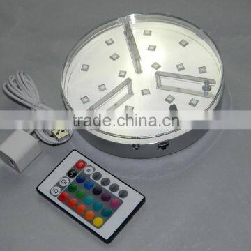6 Inch Led Centerpiece Light Base RGB Remote Controlled Holiday Led Light Base for Decoration photo-4