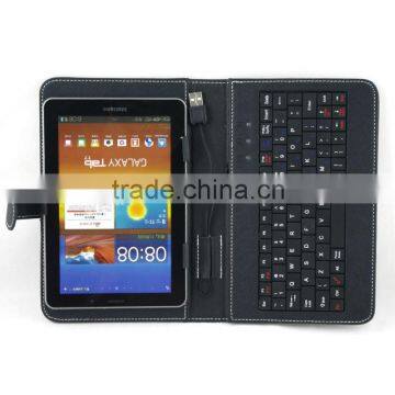 Colorful USB keyboard with leather case for 7-10 inch tablet pc