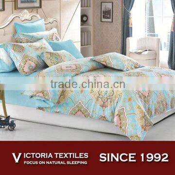 100% cotton reactive printed twill cotton bright color bedding comforter cover set NEW