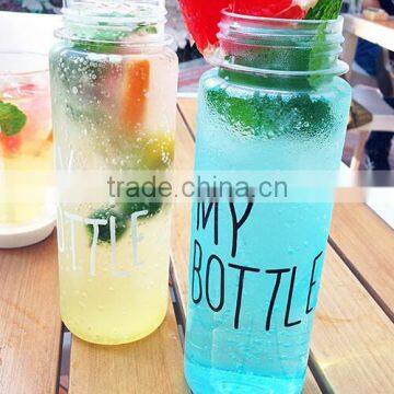 Korea Hot Sale Plastic Sports Water Bottle 500 ml my Bottle With Black Cap photo-5