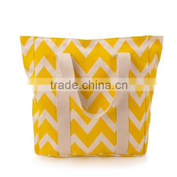 chevron cotton canvas bag printing