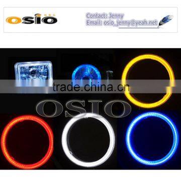5'S BMC CRYSTAL GLASS with HALO RING 12V/24VAuto Halogen Semi Sealed Beam Auto Halogen Lamp Install H4 or HID H4 Xenon Bulb