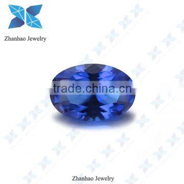 wax casting oval cut sapphire colored loose nano gem stone for jewelry