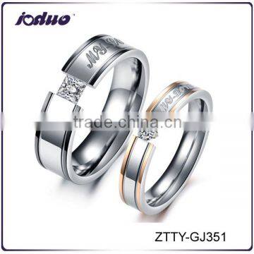 Titanium Steel Couple's MY LOVE Letter Rings Design