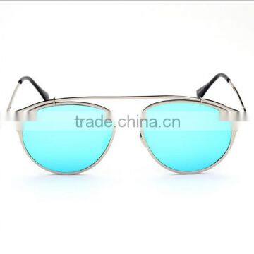 Oval metal dazzling colors Sunglasses