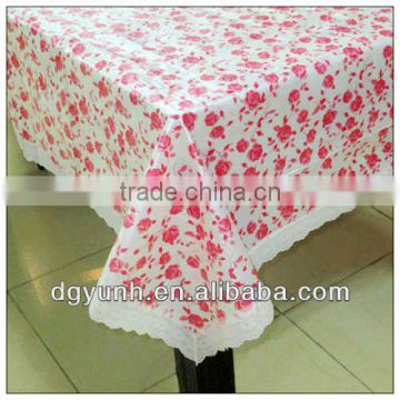 Red Flowers Tablecloth & Tablecloth Rolls