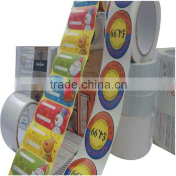 Guangzhou manufacturer metallized paper label adhesive label stickers