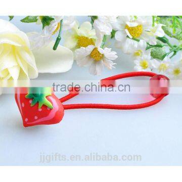 2016 Top Sale Girls Hair Accessories Lovely Hair Rubber Band Polymer style Clay Strawberry