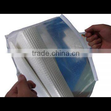 Transparent square design tarpaulin sheet