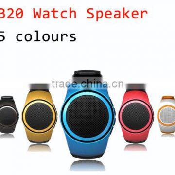 New B20 Multifunction Bluetooth Mini Speaker Watch Style Portable Music Player with FM Radio Handsfree Mic Selfie Shutter Phone