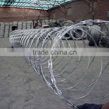 low price galvanized razor barbed wire(factory)