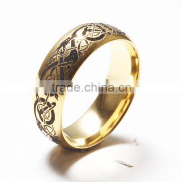 Tungsten Carbide Laser Engraved 9mm Wedding Band Ring