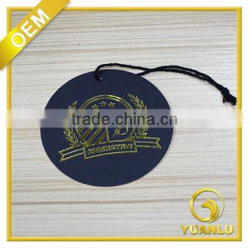 garment clothing hang tag custom black cardboard paper tag