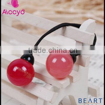 Wholesale Kids Accessory Cute Hair Ties With Acrylic Beads Decorative