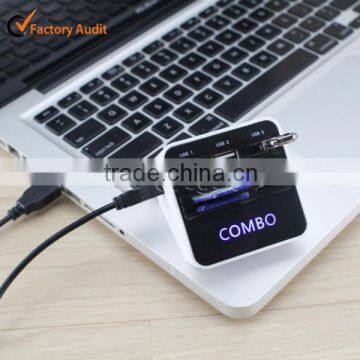 hot sale promotional gift High Speed 3-Port 2.0 USB Hub USB Network Lan