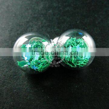 16mm round glass bottle dome with green star vial pendant wish charm DIY jewelry supplies 1820262