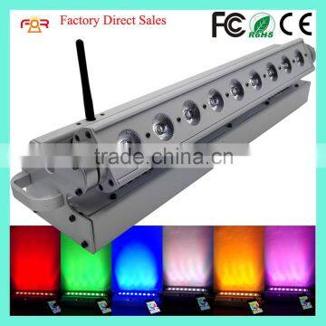 Uplight 6in1 RGBWAUV 9*18w Rechargeable Wifi Phone IOS Android App Wireless DMX Battery Powered LED Bar Light