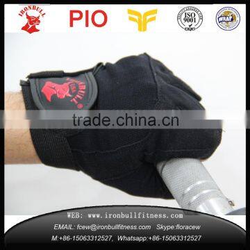 leatherer fingerless weight lifting gloves